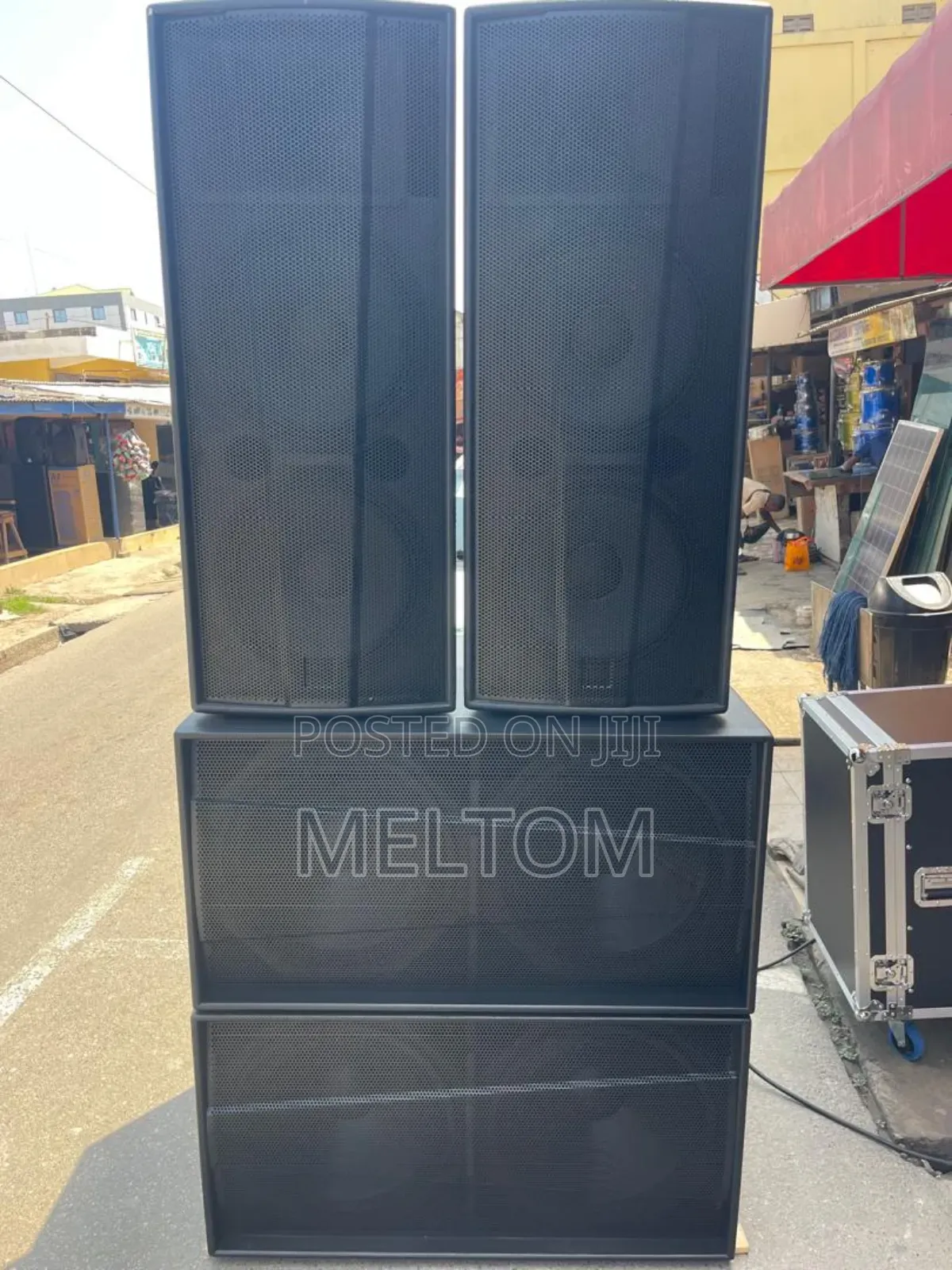 Martin Audio Full Spinning Setup Speakers And Loaded Dj Rack