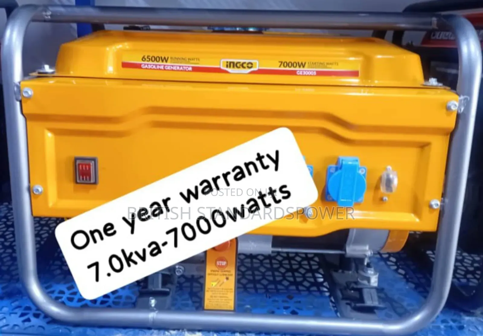 Bulk Flow 7.0kva Petrol Generator
