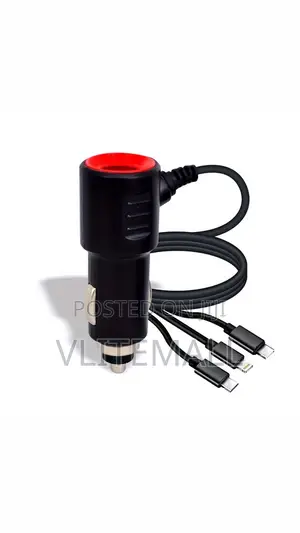 Original Car Charger With a (3 in 1) Cable - A903