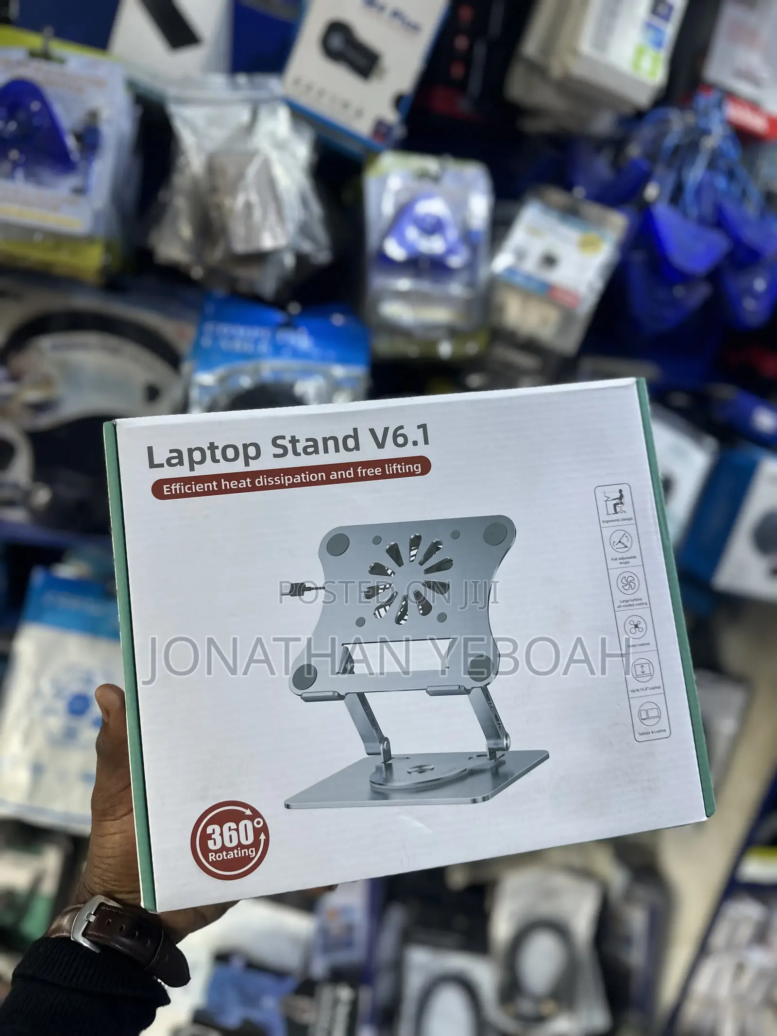 Laptop Stand Metallic Fan Rotation V6.1