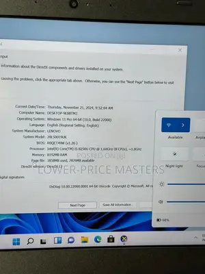 New Laptop Lenovo ThinkPad L480 8GB Intel Core I5 SSD 256GB