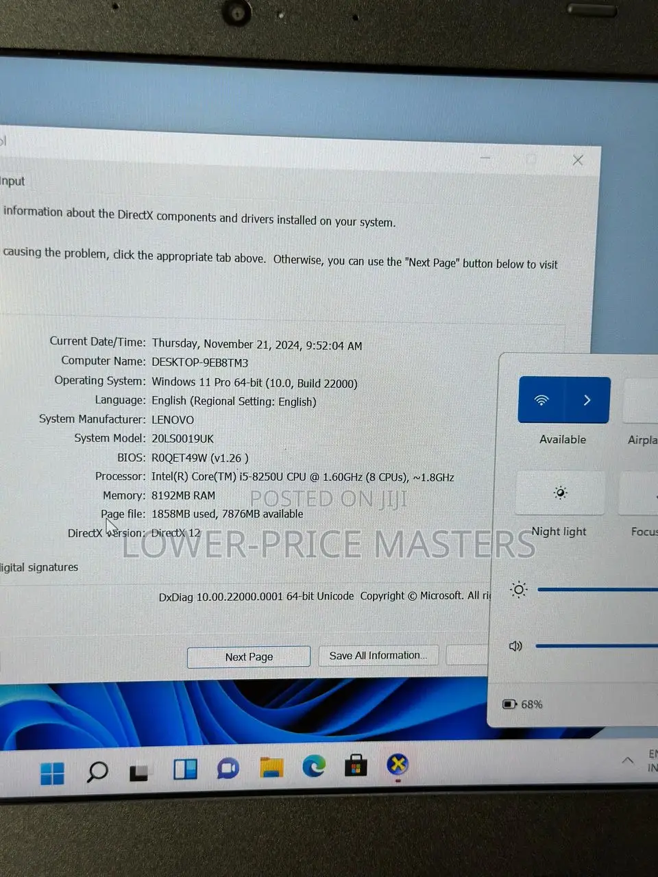 New Laptop Lenovo ThinkPad L480 8GB Intel Core I5 SSD 256GB