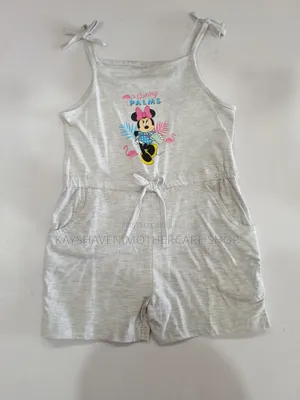 Girl's Grey Strappy Sleeve Jumpsuit