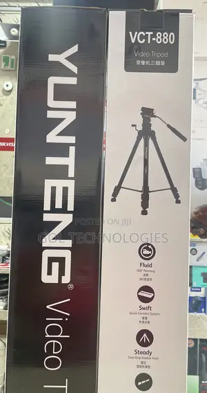 Tripod Video Camera Stand VCT-880 Extendable Telecoping Legs