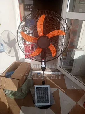 Solar Rechargeable Fan With Panel and Usb Charging Port