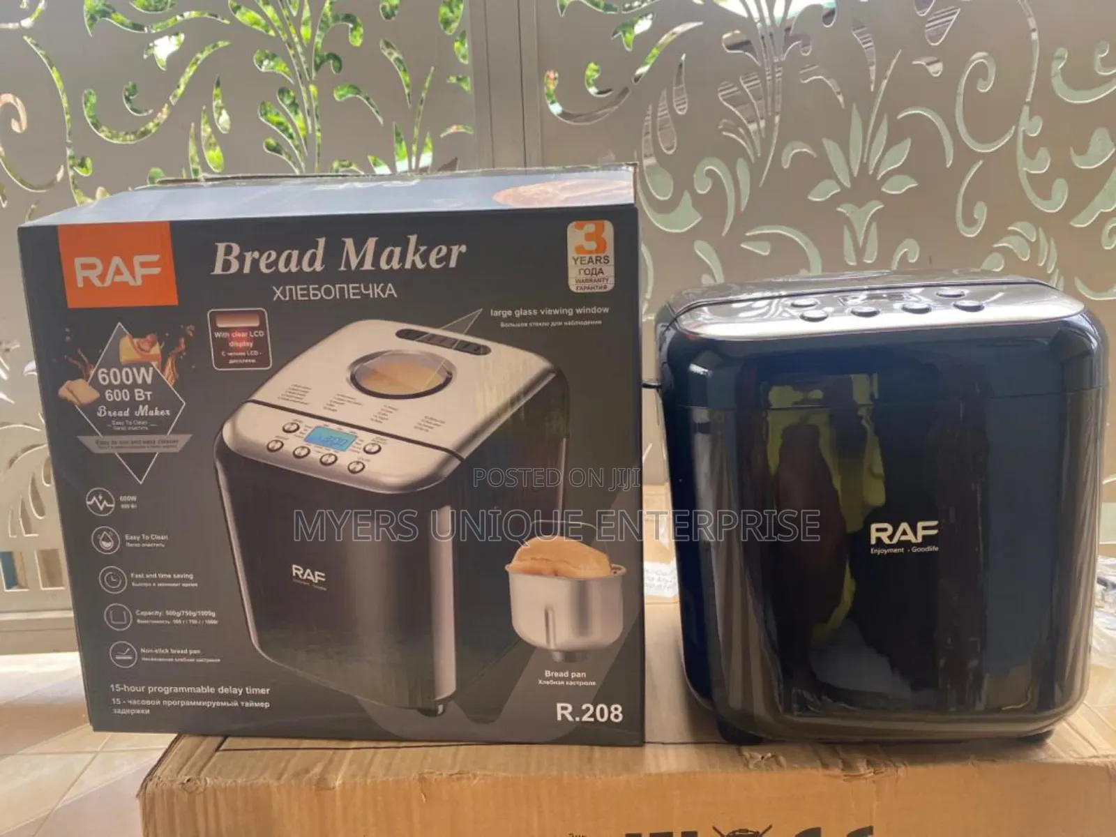 Raf Bread Machine, 3 Loaf Sizes, 500g, 750g or 1000g