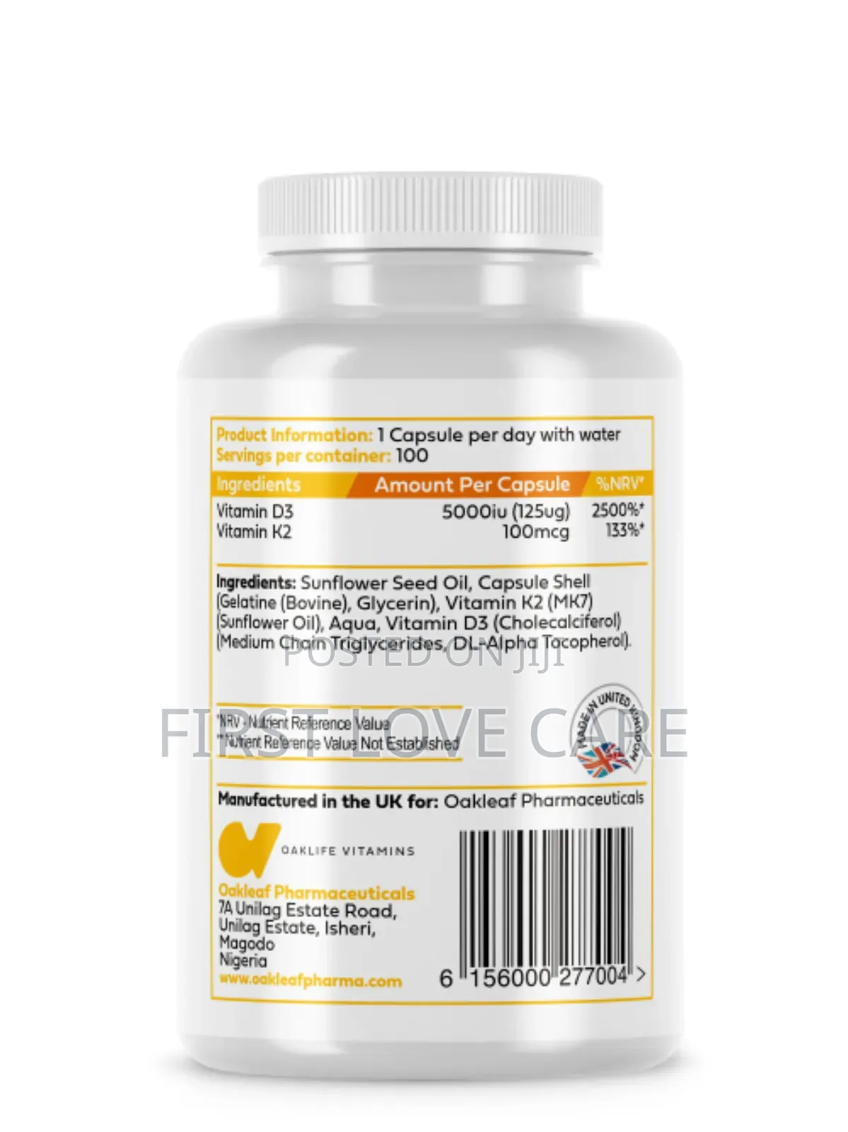 Oak Life Vitamins Vitamin D3 + 