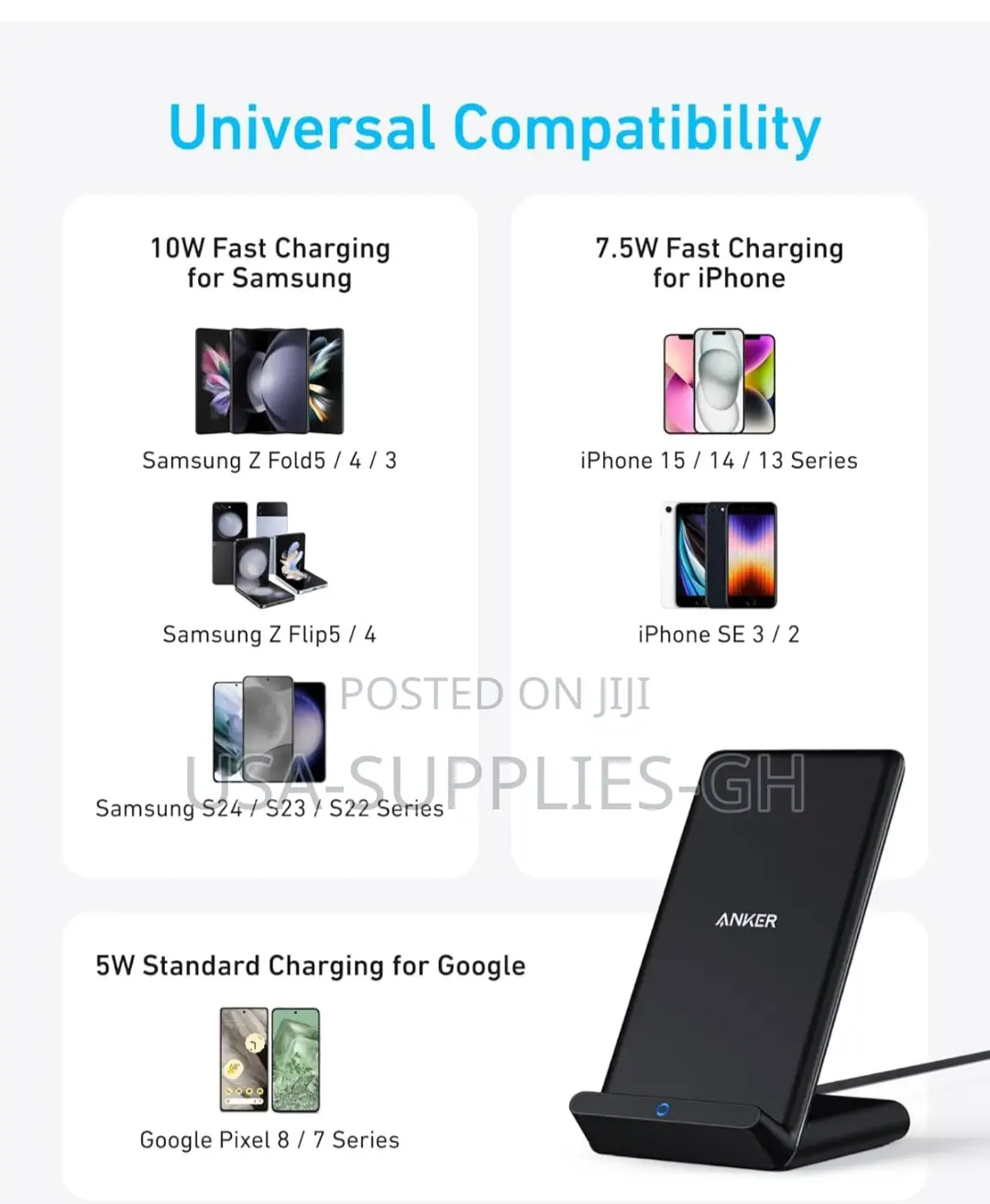 Anker 313 Wireless Fast Charging Stand From Usa.