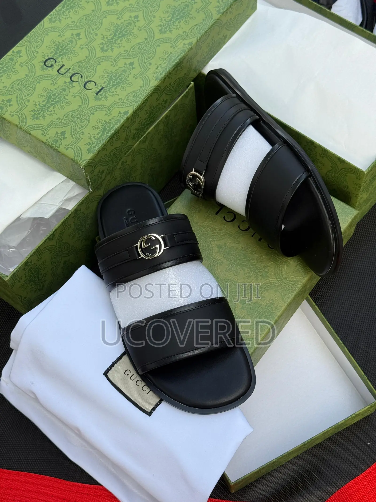 Gucci Slide on Sandal Leather Slippers
