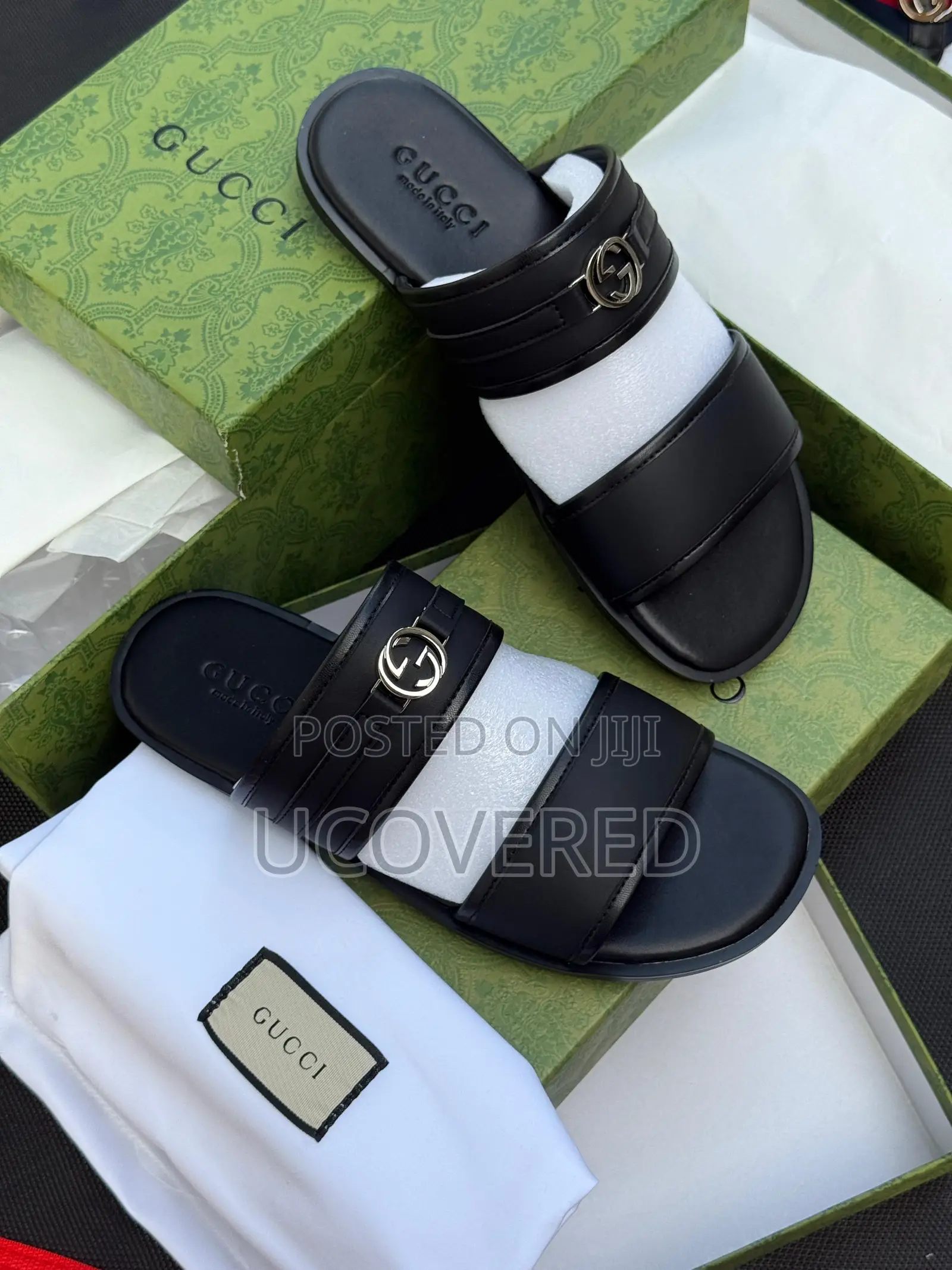 Gucci Slide on Sandal Leather Slippers