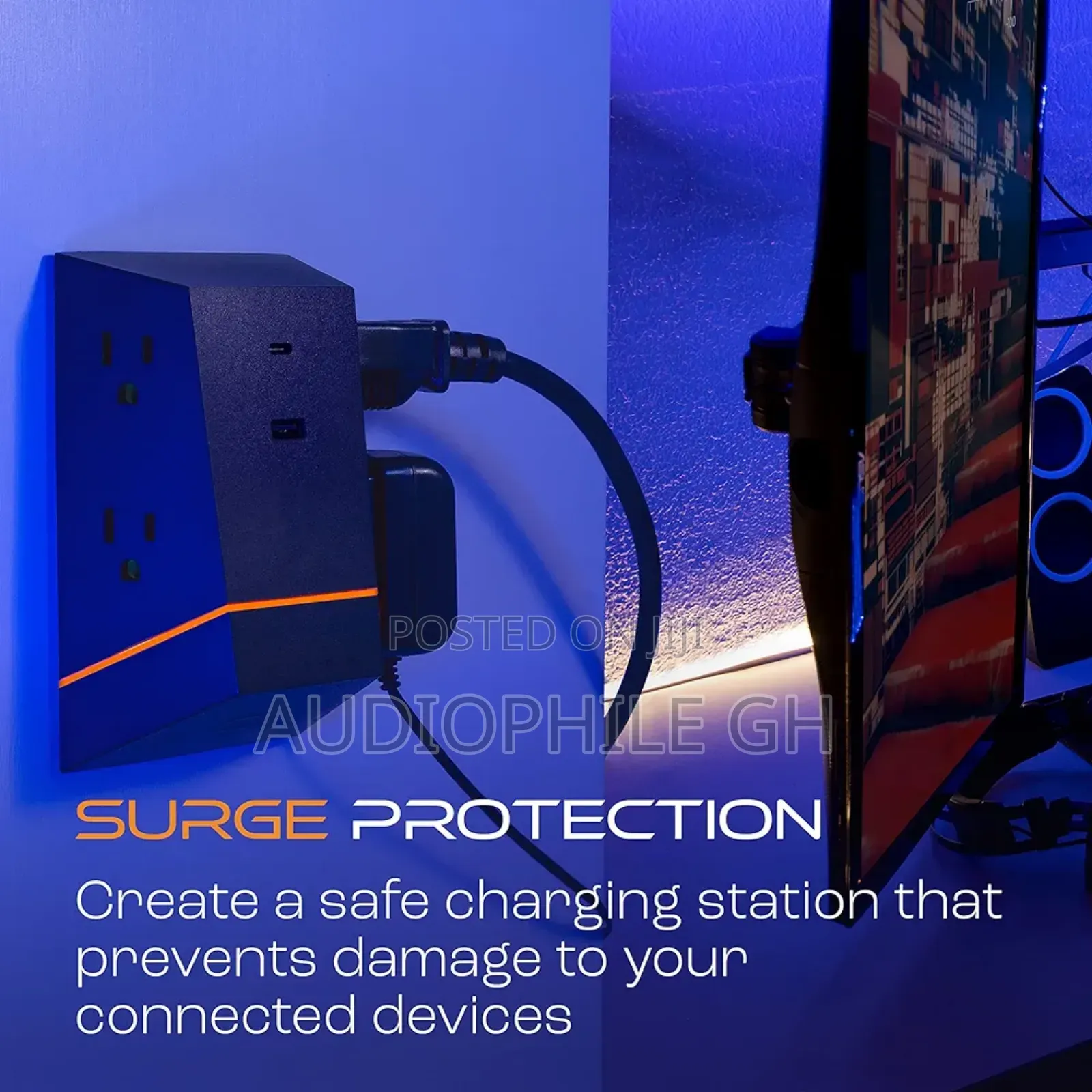 Titan - 6 Outlet Ultrashielding 120v Tap Surge Protector