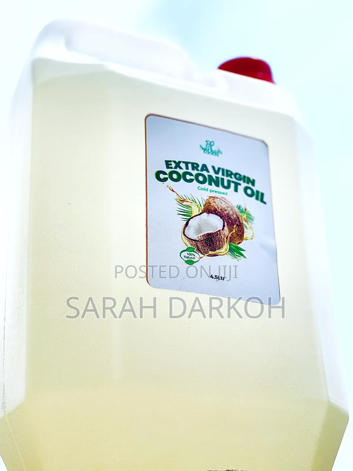 Extra Virgin Coconut Oil(Cold Pressed) 4.5 Liters