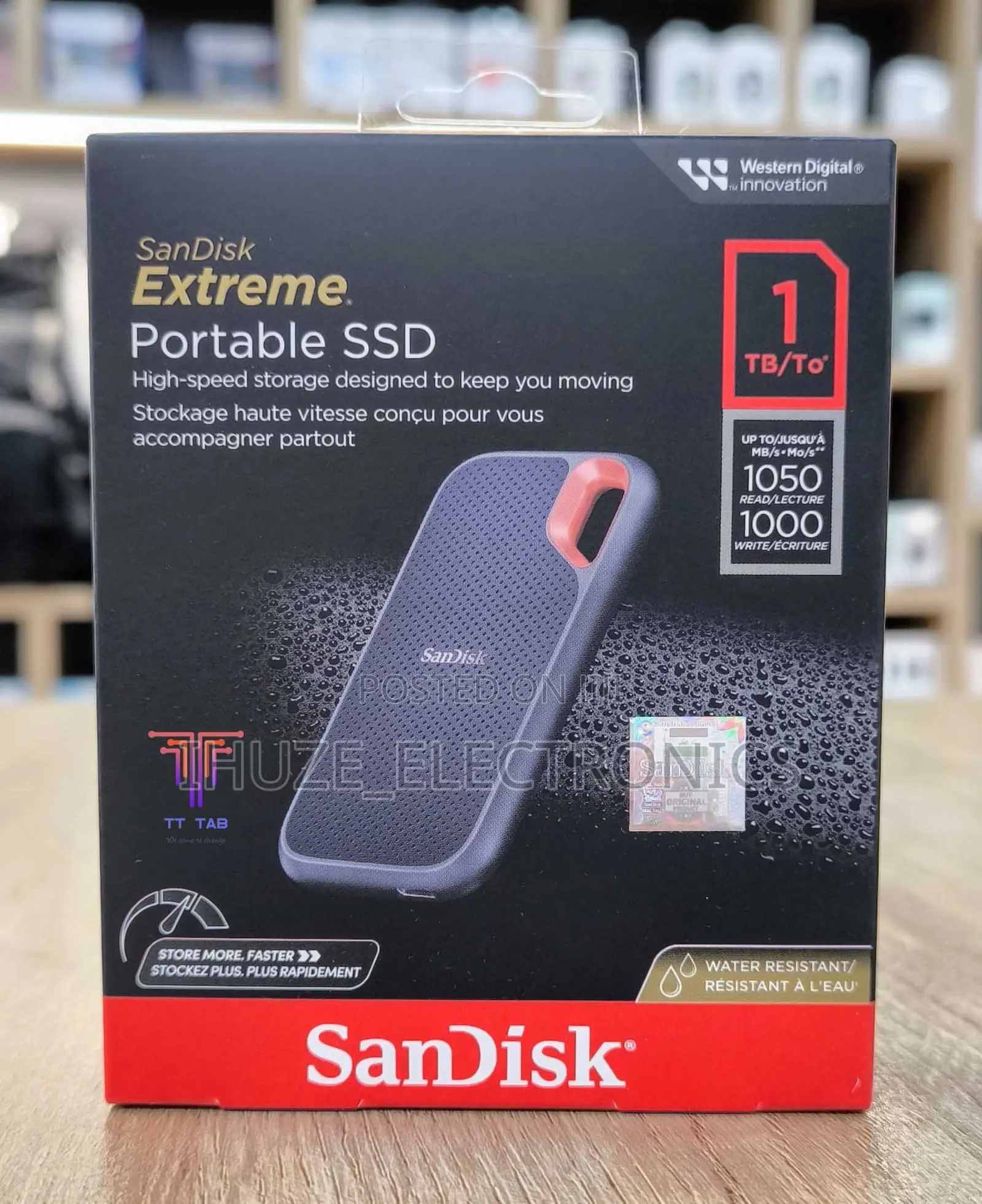 Sandisk 1tb Extreme Portable SSD - Up to 1050mb/S