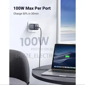 Ugreen 100w Gan Fast Charger (4 Port Usb-C/Usb) Uk Adapter