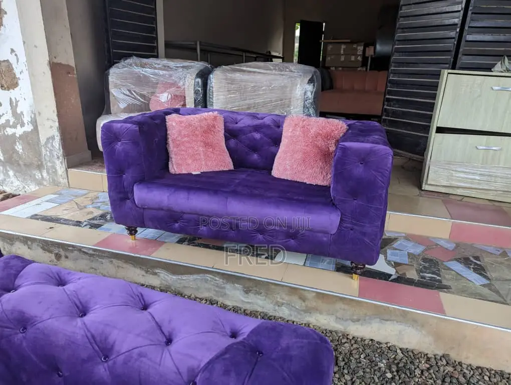 Purple Chesterfield Sofa Set