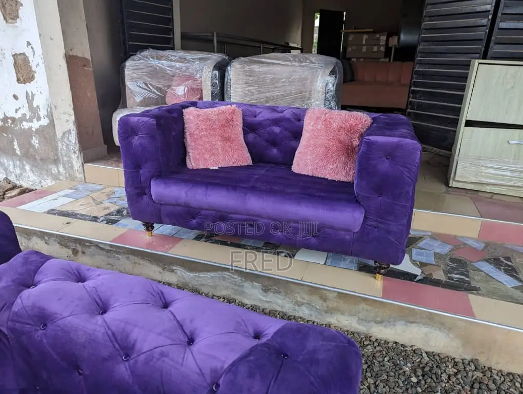 Purple Chesterfield Sofa Set