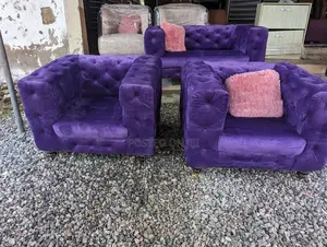 Purple Chesterfield Sofa Set