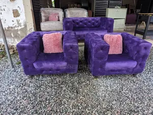 Purple Chesterfield Sofa Set