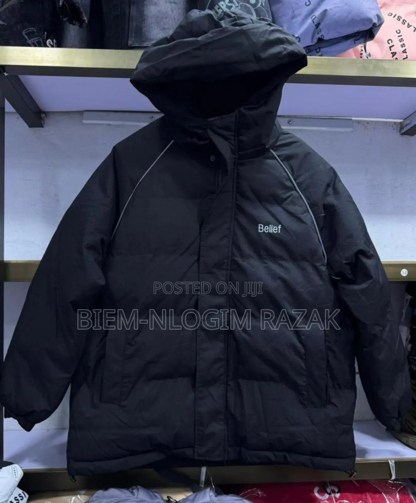 Original Hooded Plain Winter Jacket Available In Stock