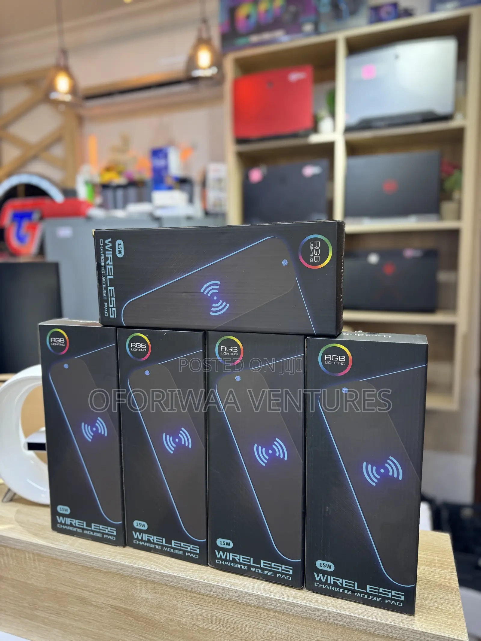 Gim Wireless Charging RGB Gaming Mouse Pad 15w, Led