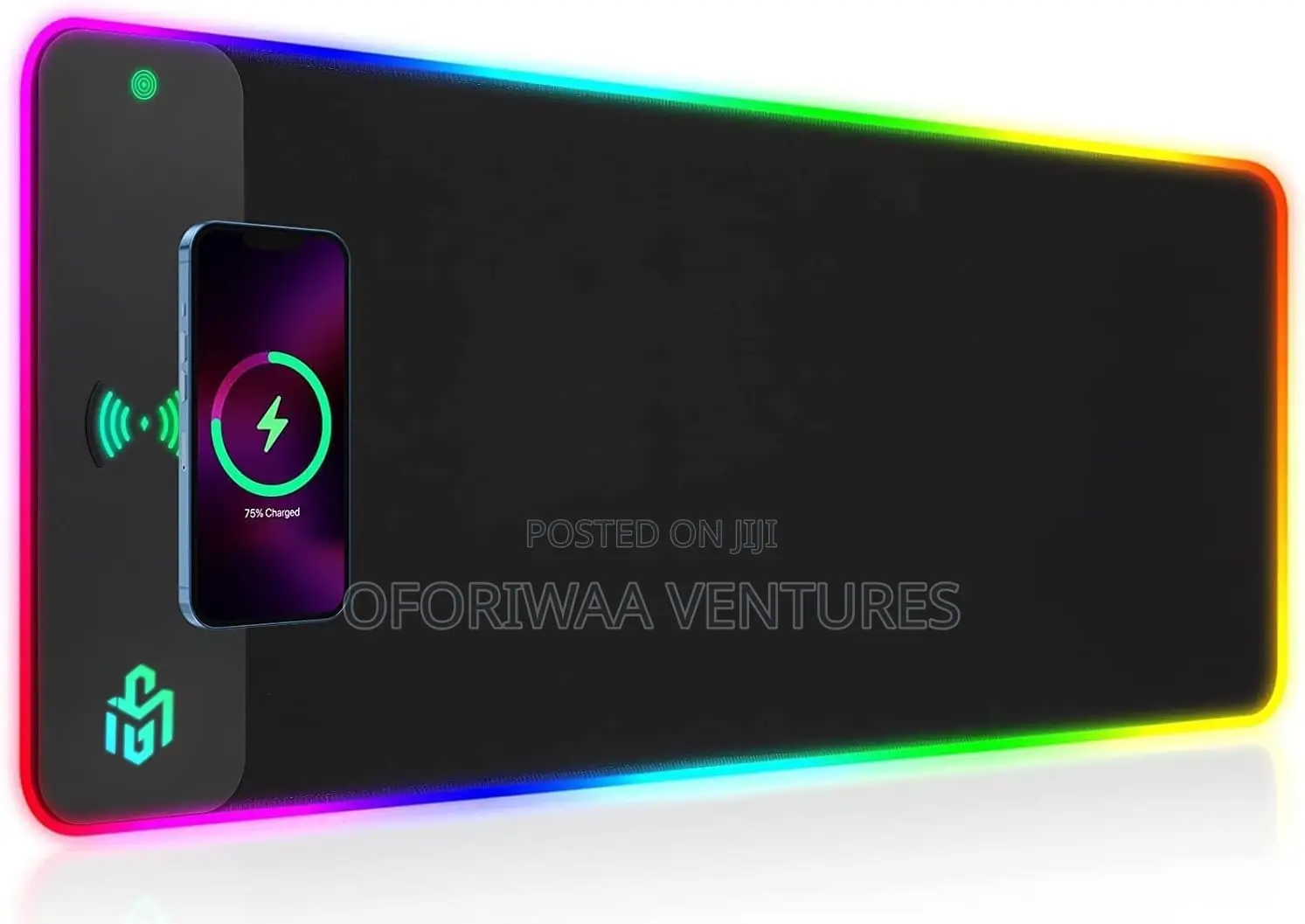 Gim Wireless Charging RGB Gaming Mouse Pad 15w, Led