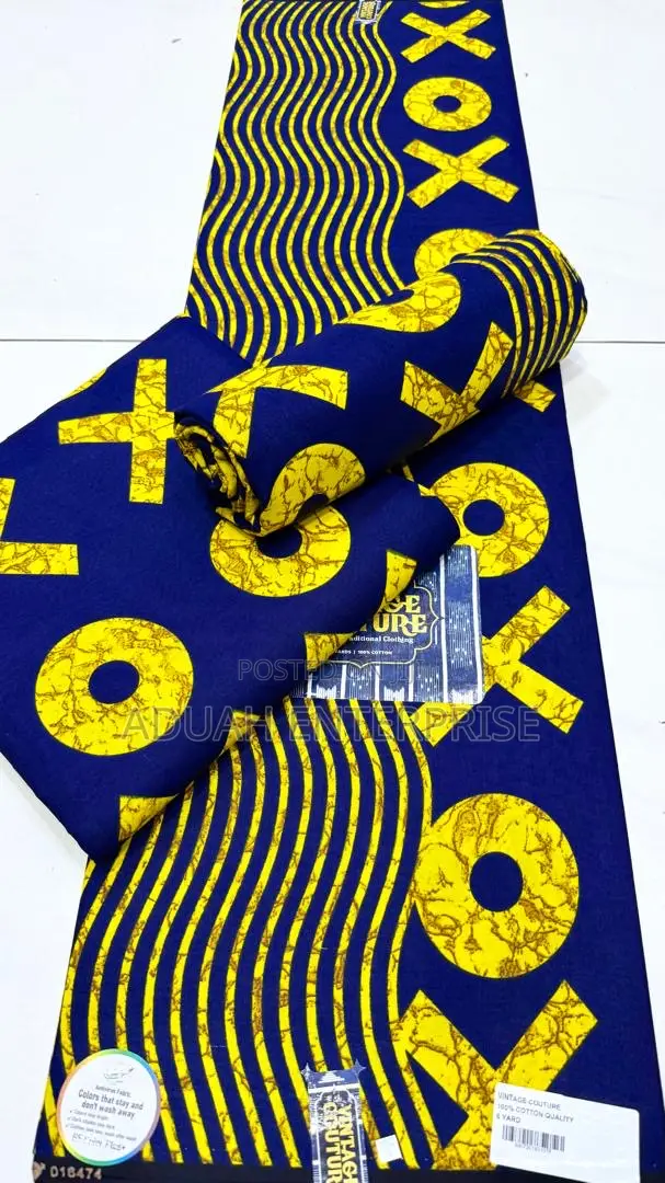 6 Yards African Aninigan Fabric.