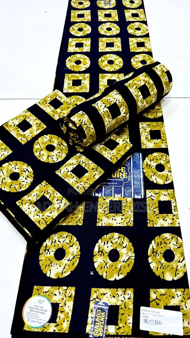6 Yards African Aninigan Fabric.