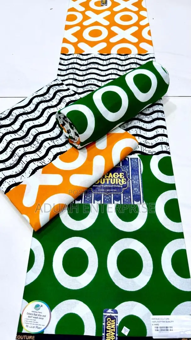 6 Yards African Vintage Fabric.