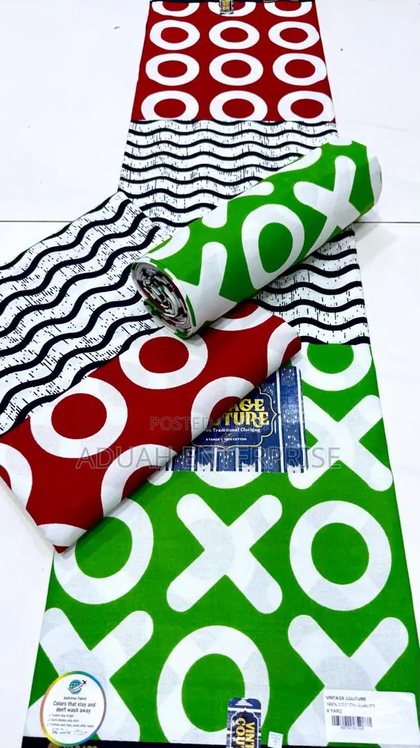 6 Yards African Vintage Fabric.