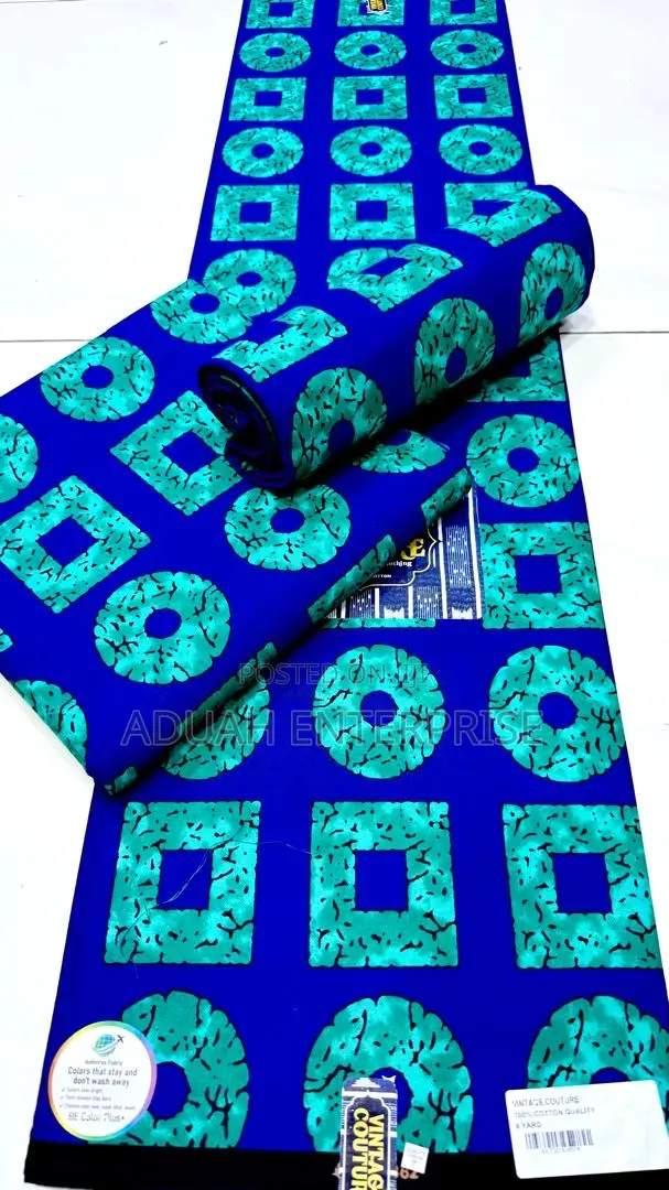 6 Yards African Vintage Fabric.