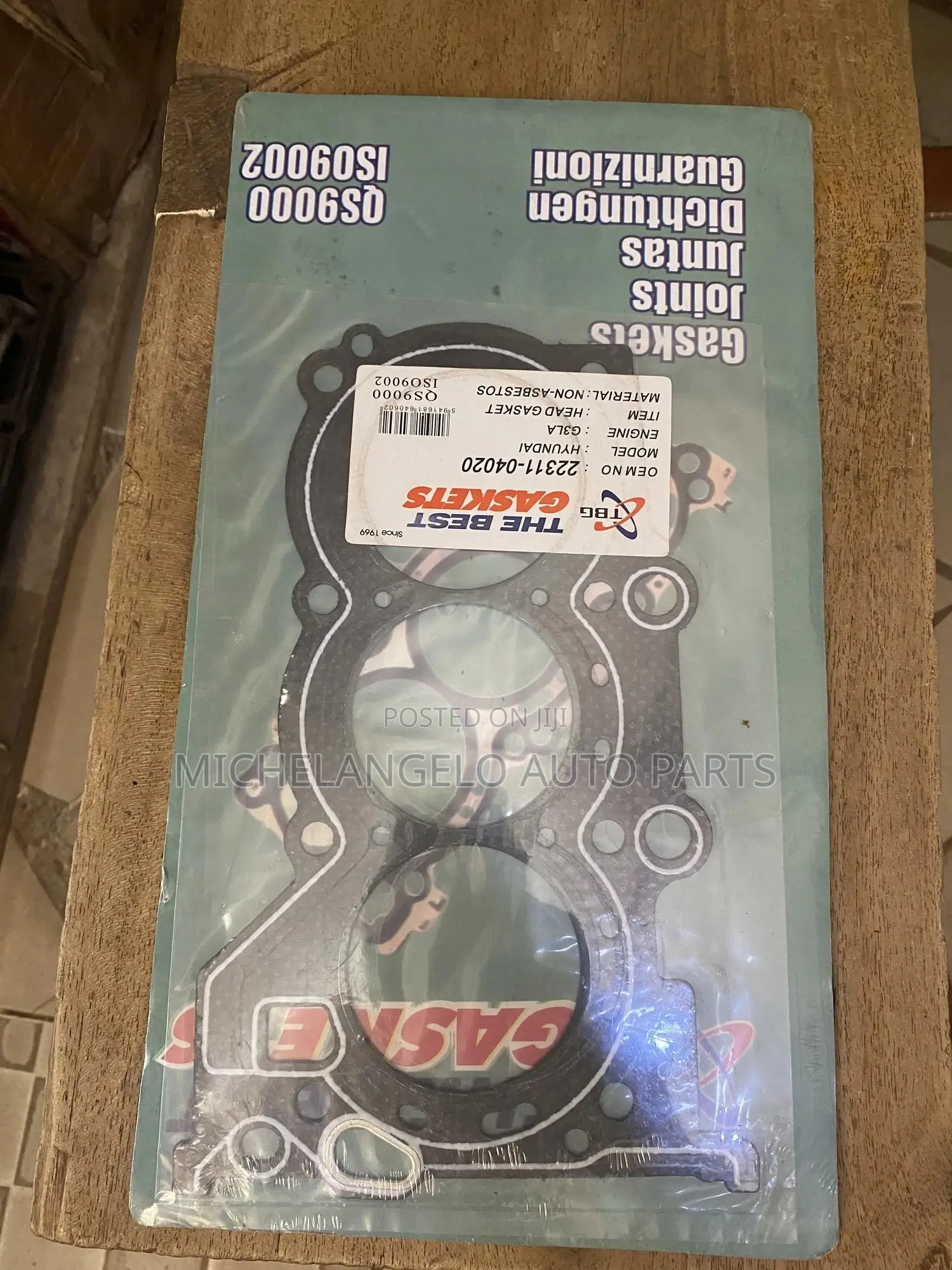 Head Gasket Kia Picanto 2012 3 Plugs