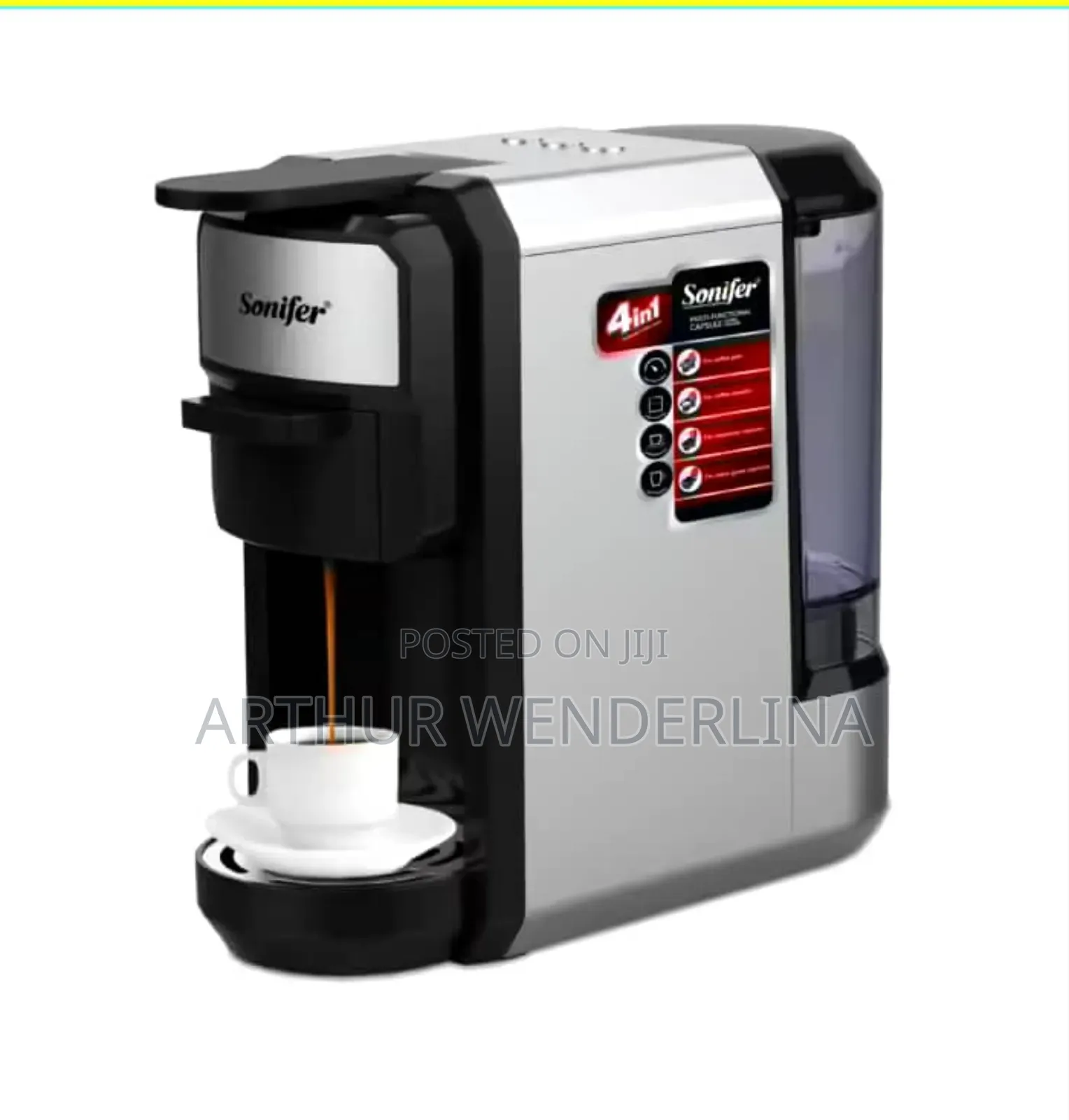Sonifer 4-in-1 Capsule Coffee Maker.1450watt