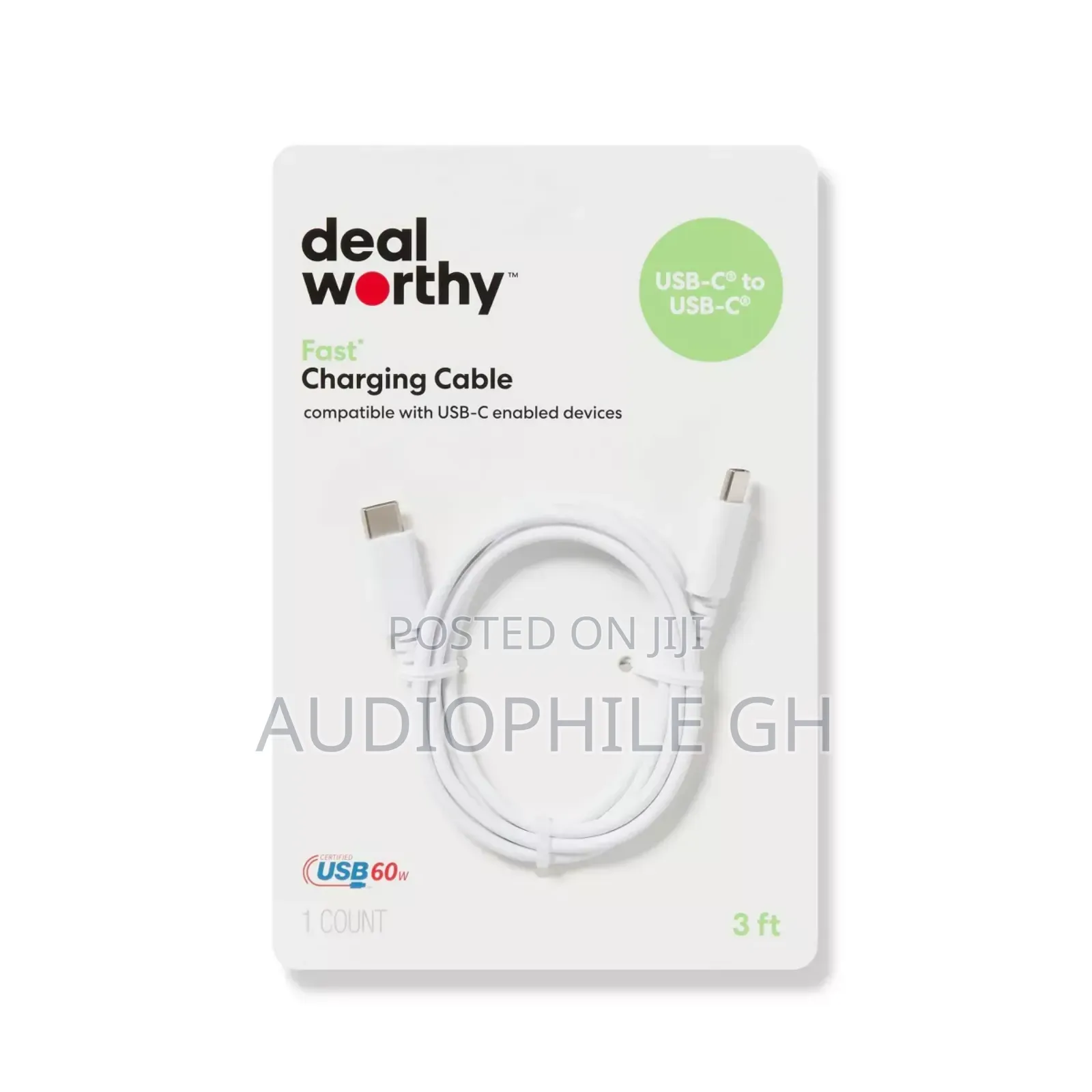 Dealworthy 3 Inches Usb-C to Usb-C Fast Charging Cable