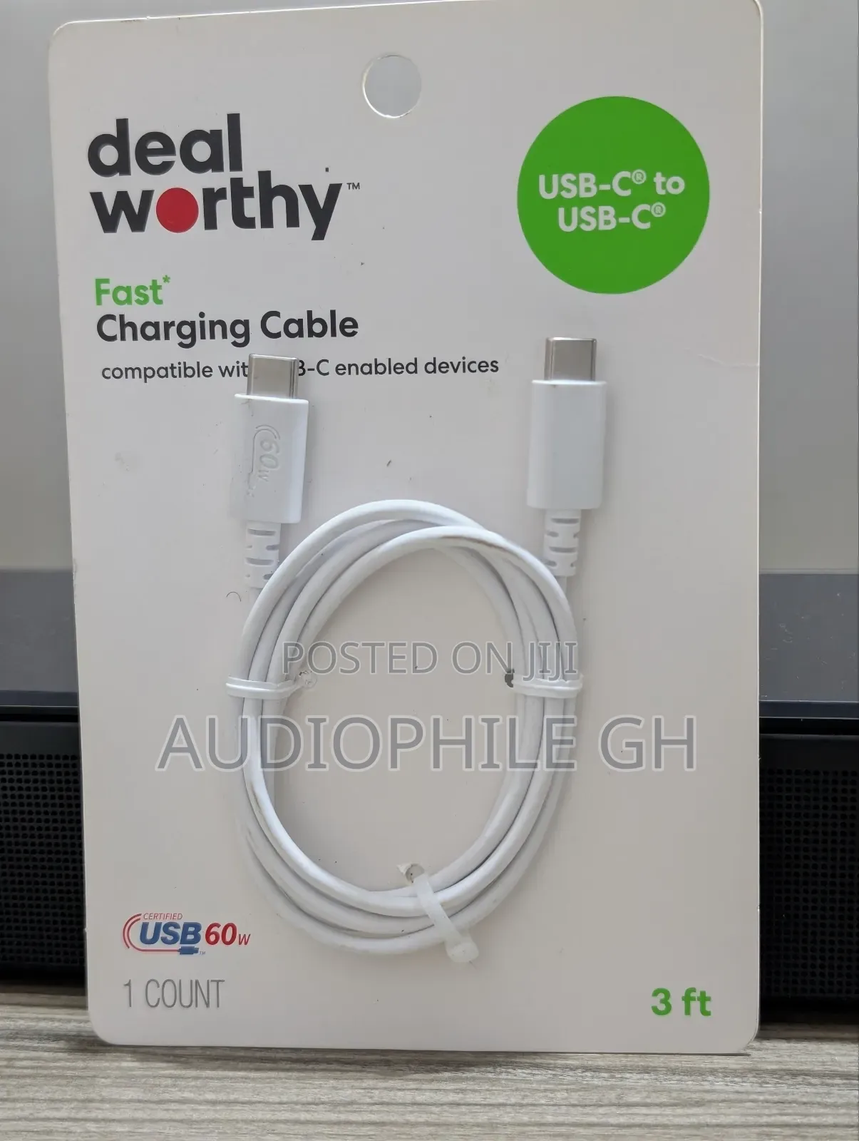 Dealworthy 3 Inches Usb-C to Usb-C Fast Charging Cable
