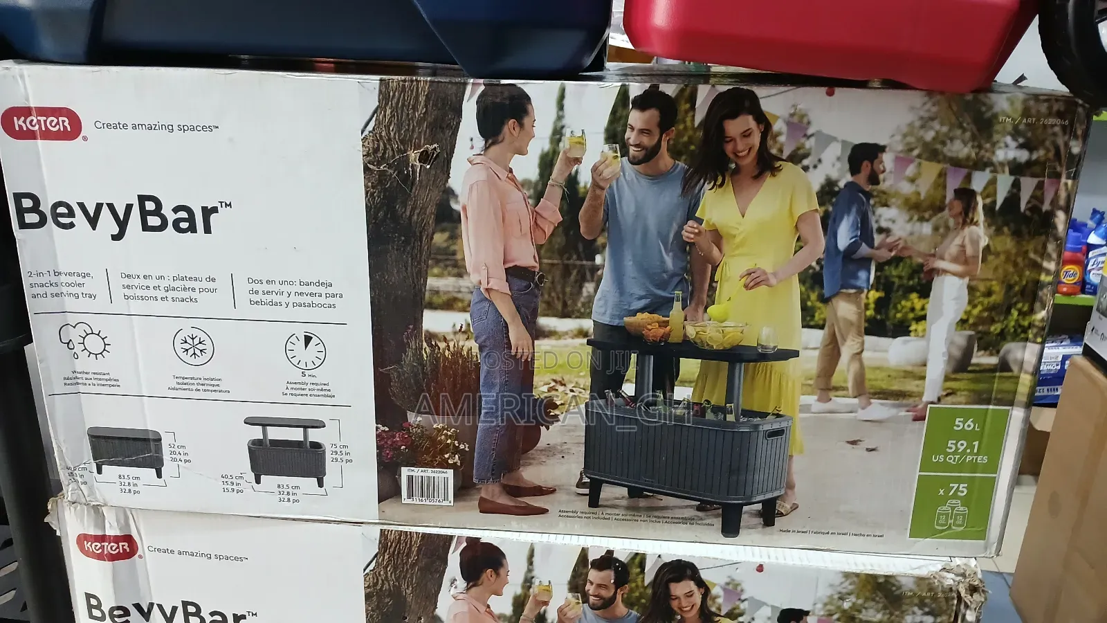 Keter Bevy Bar Table and Cooler Box, 56l