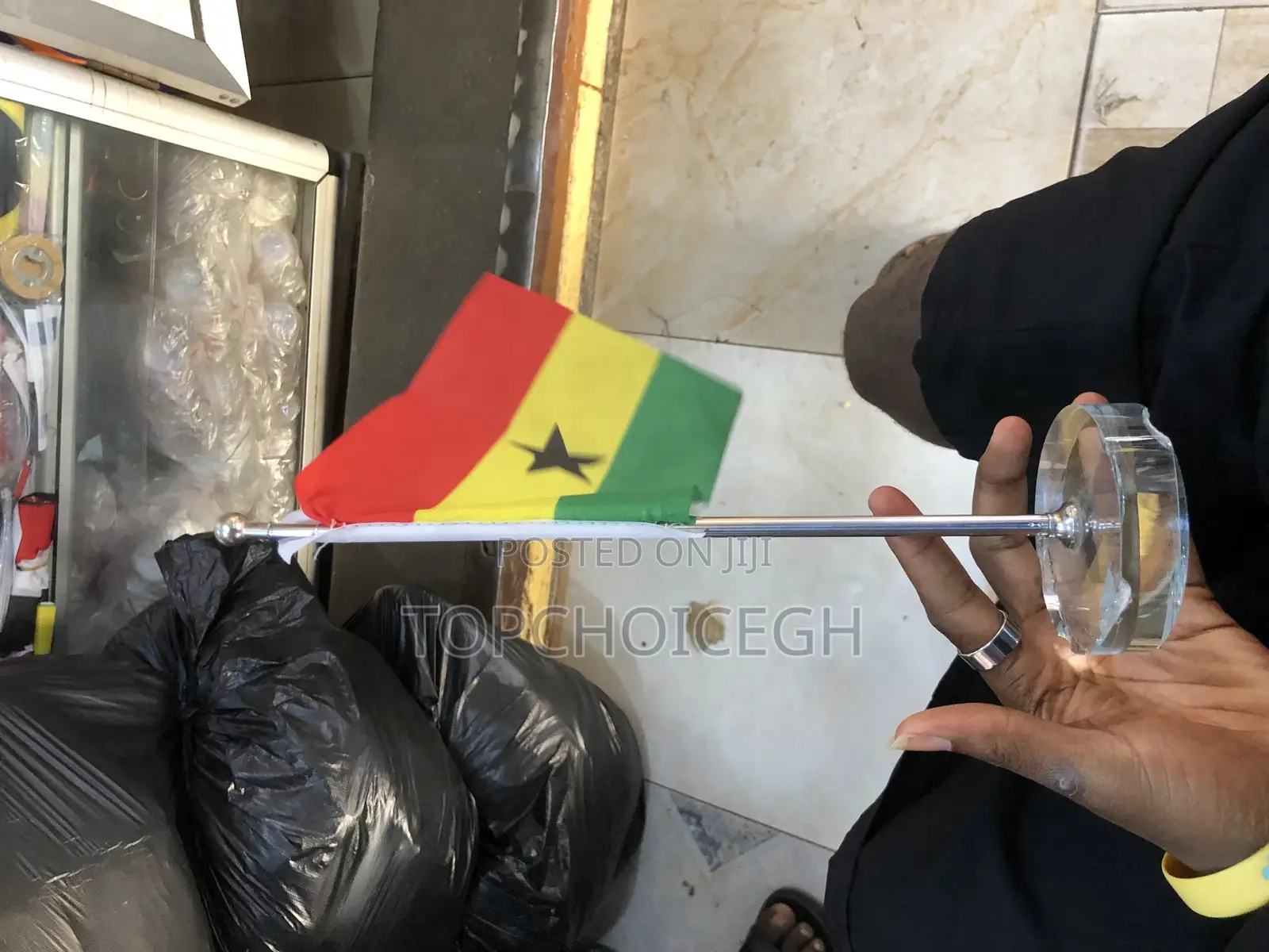 Glass Mini Flag Stand