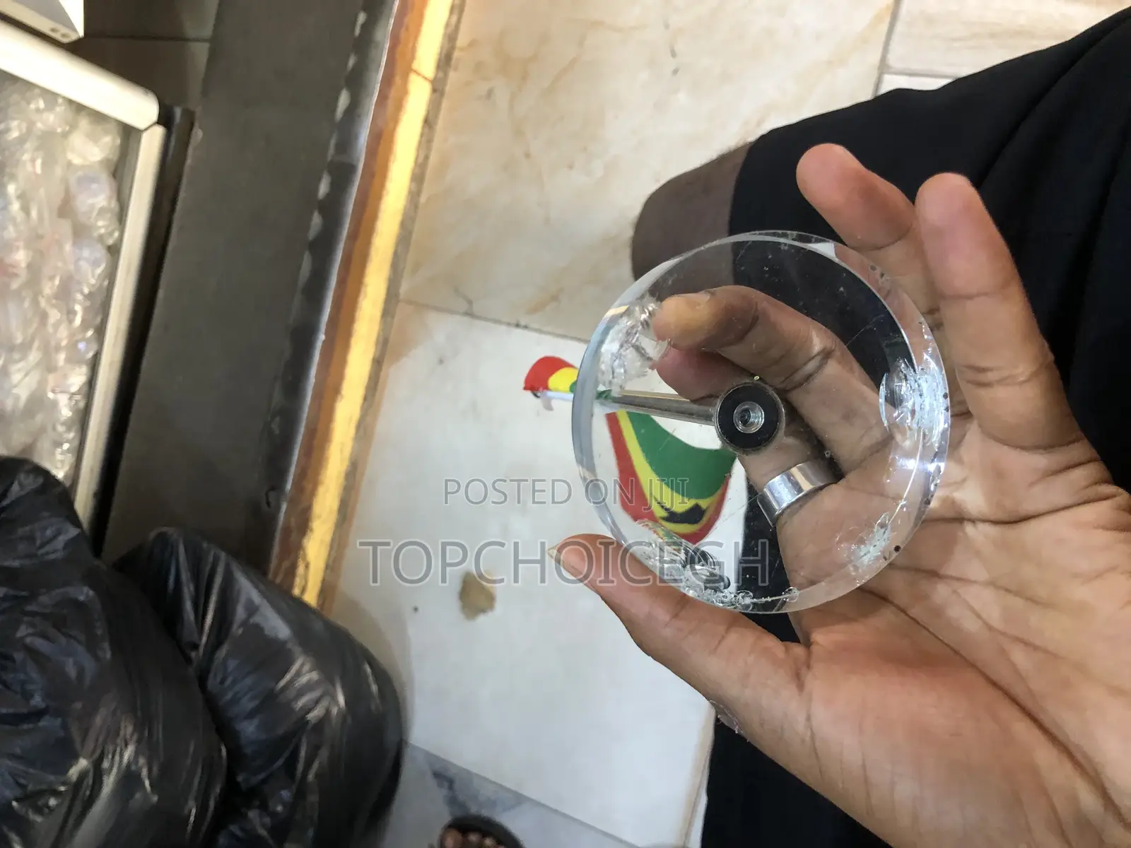 Glass Mini Flag Stand