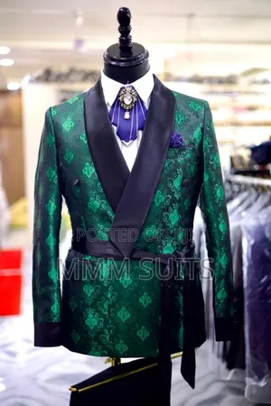 Quality Turkish 2-Piece Double-Breasted Men Suit With Belt