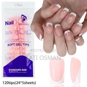 120pcs Short French Press on Nails