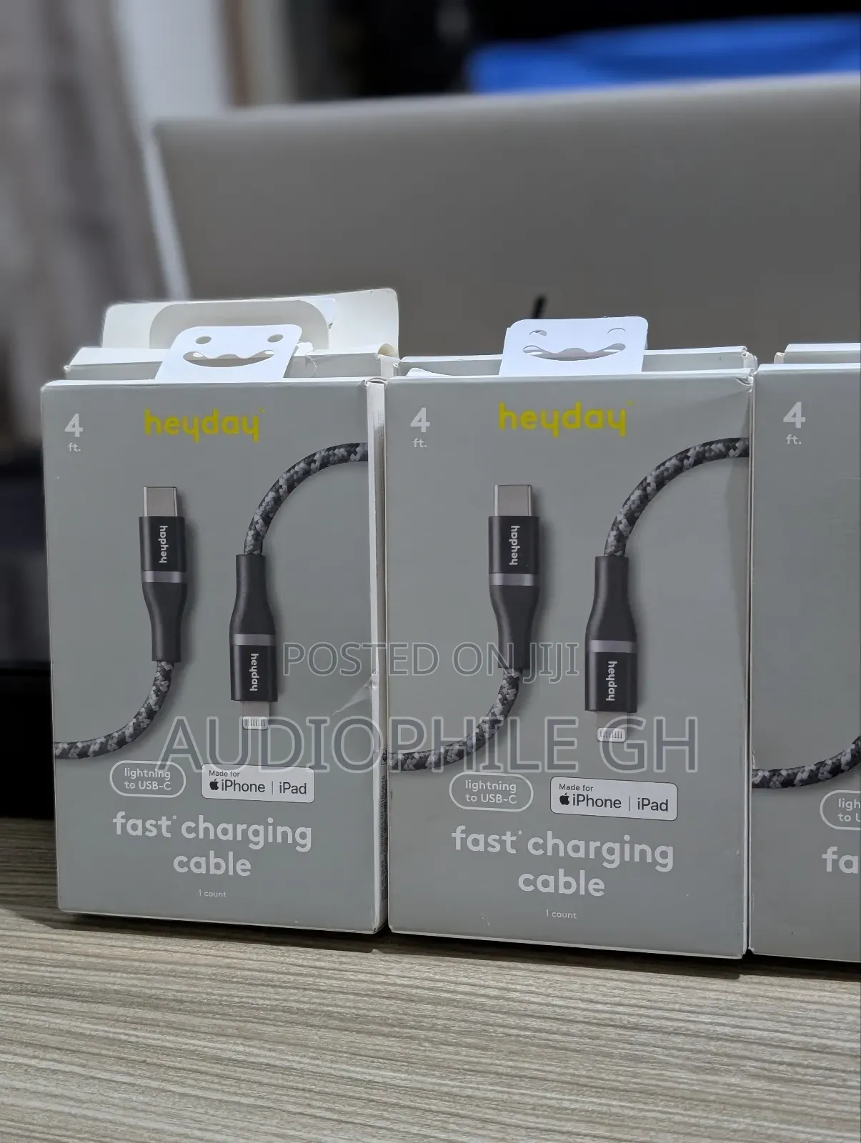 Heyday 4' Ft Lightning to Usb-C Braided Fast Charging Cable