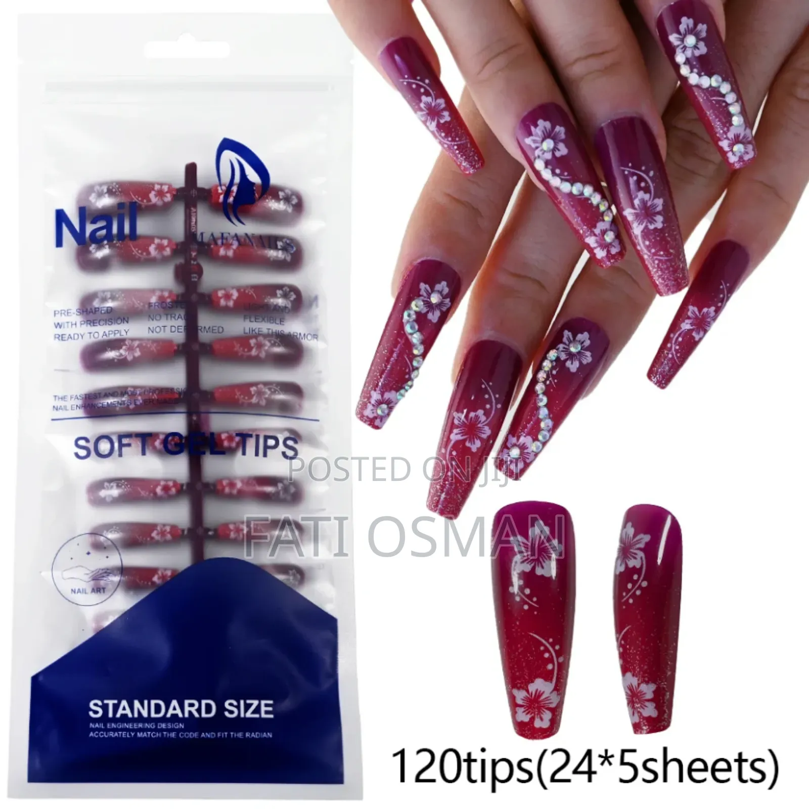 120pcs Medium Nails