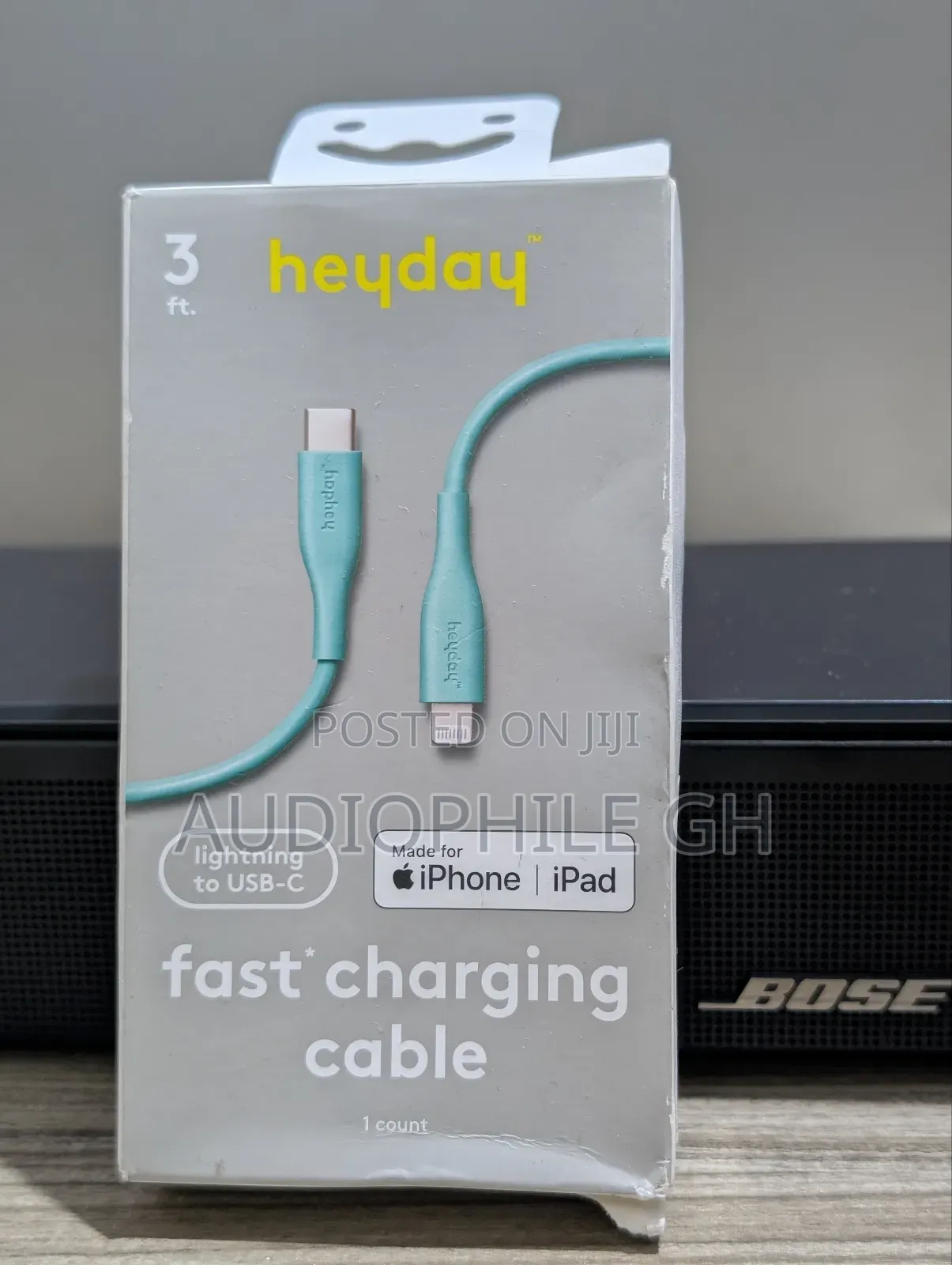 Heyday 3' Ft Lightning to Usb-C Round Fast Charging Cable