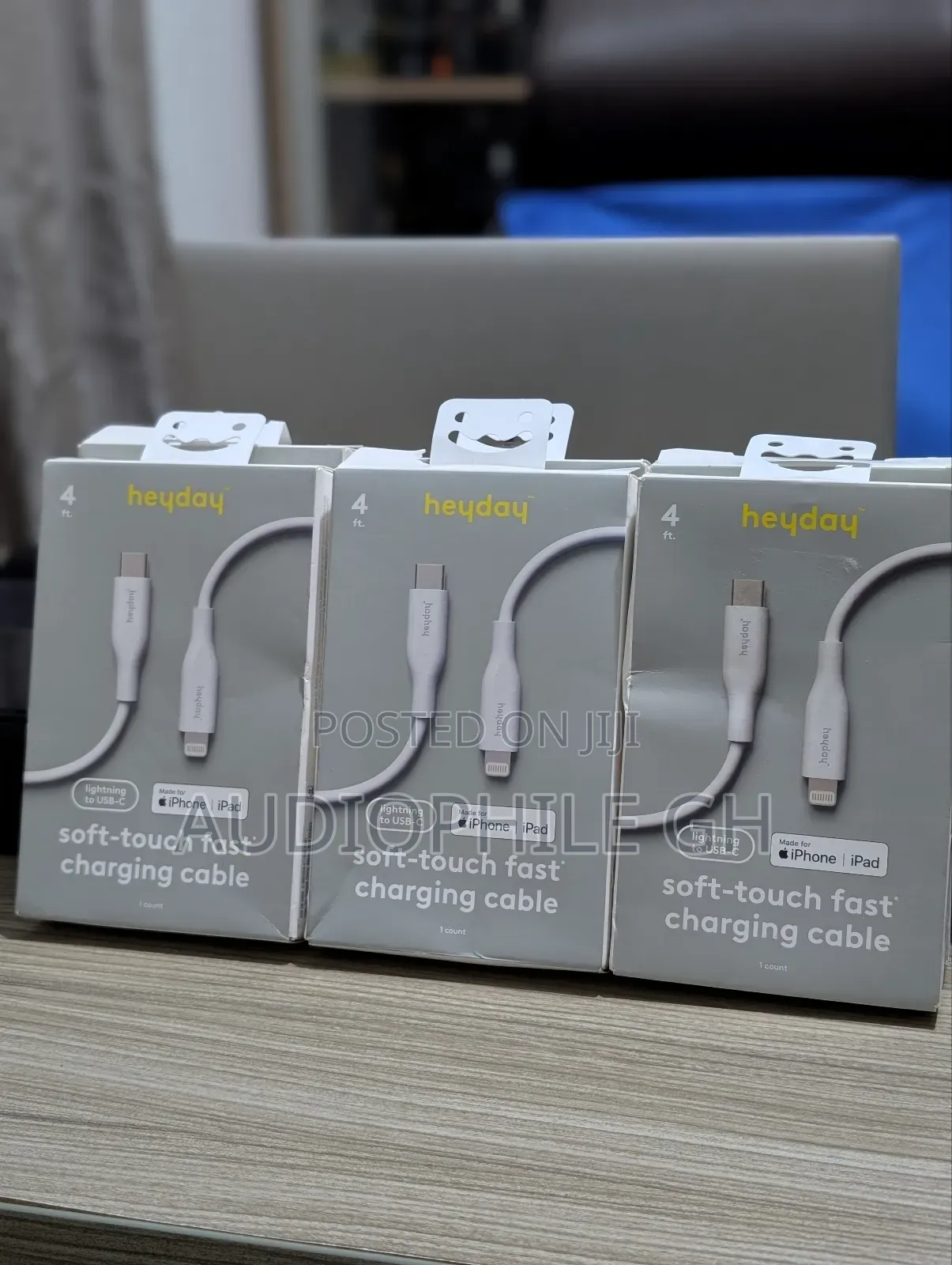 Heyday 4' Lightning to Usb-C 60w Silicone Charging Cable