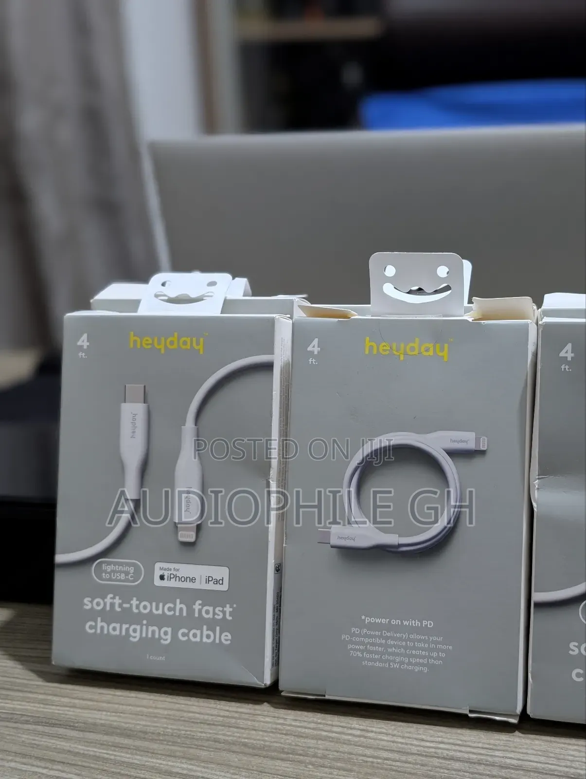 Heyday 4' Lightning to Usb-C 60w Silicone Charging Cable