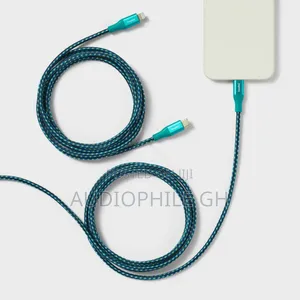Heyday 6' Lightning to Usb-C Braided Cable 2pk - Ocean Teal