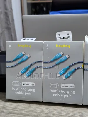 Heyday 6' Lightning to Usb-C Braided Cable 2pk - Ocean Teal
