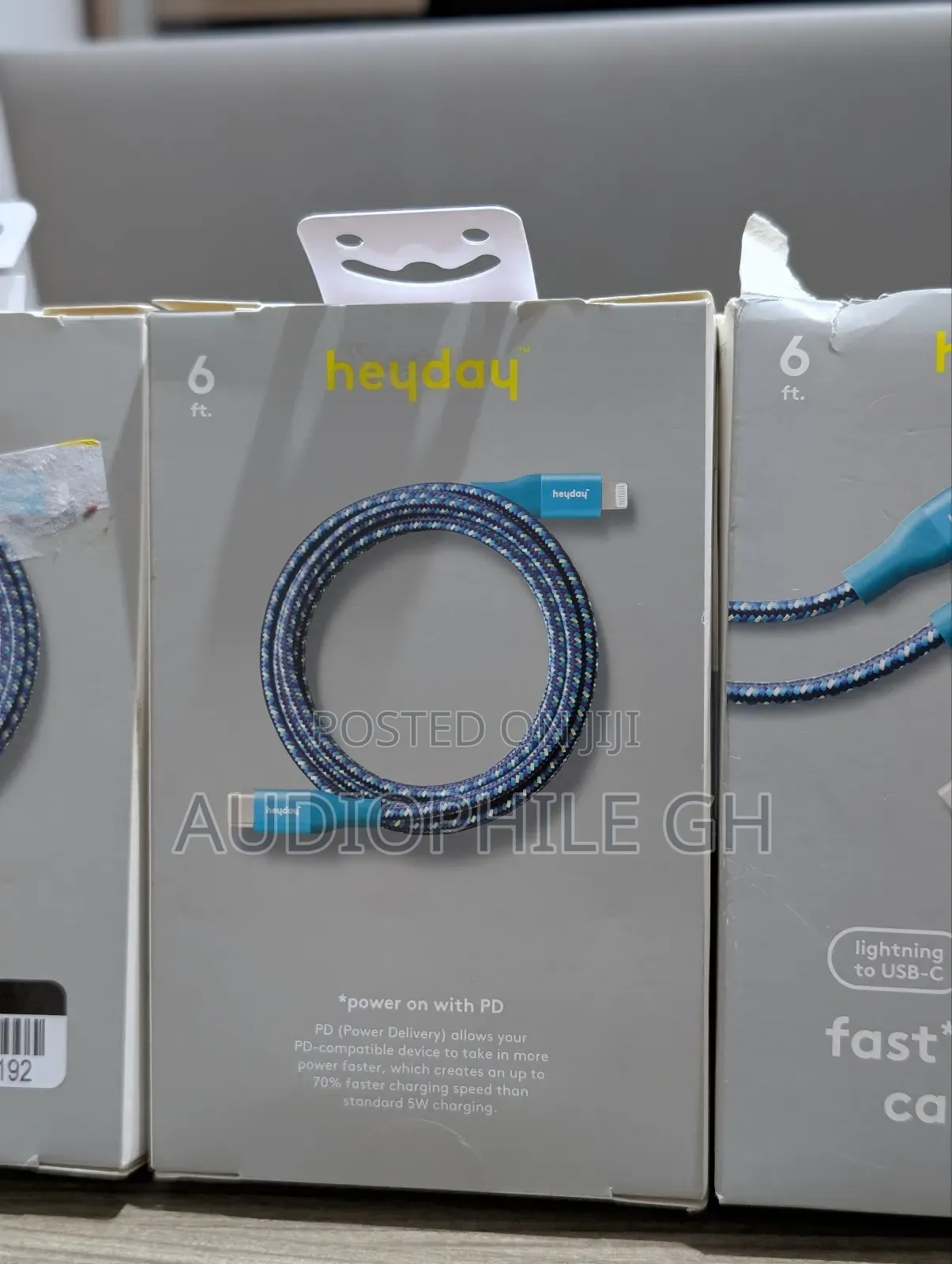 Heyday 6' Lightning to Usb-C Braided Cable 2pk - Ocean Teal