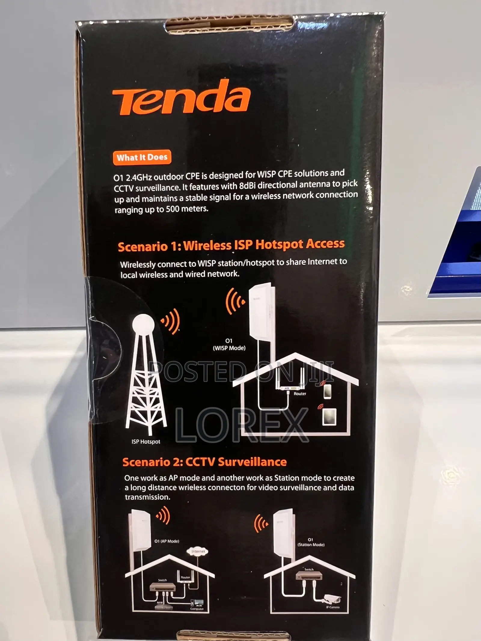 Tenda Access Point Cpe Wireless 2.4ghz 8dbi Outdoor P2p 01