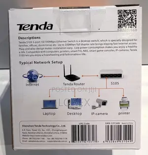 Tenda 5 Port Desktop Switch 10/100mbps S105