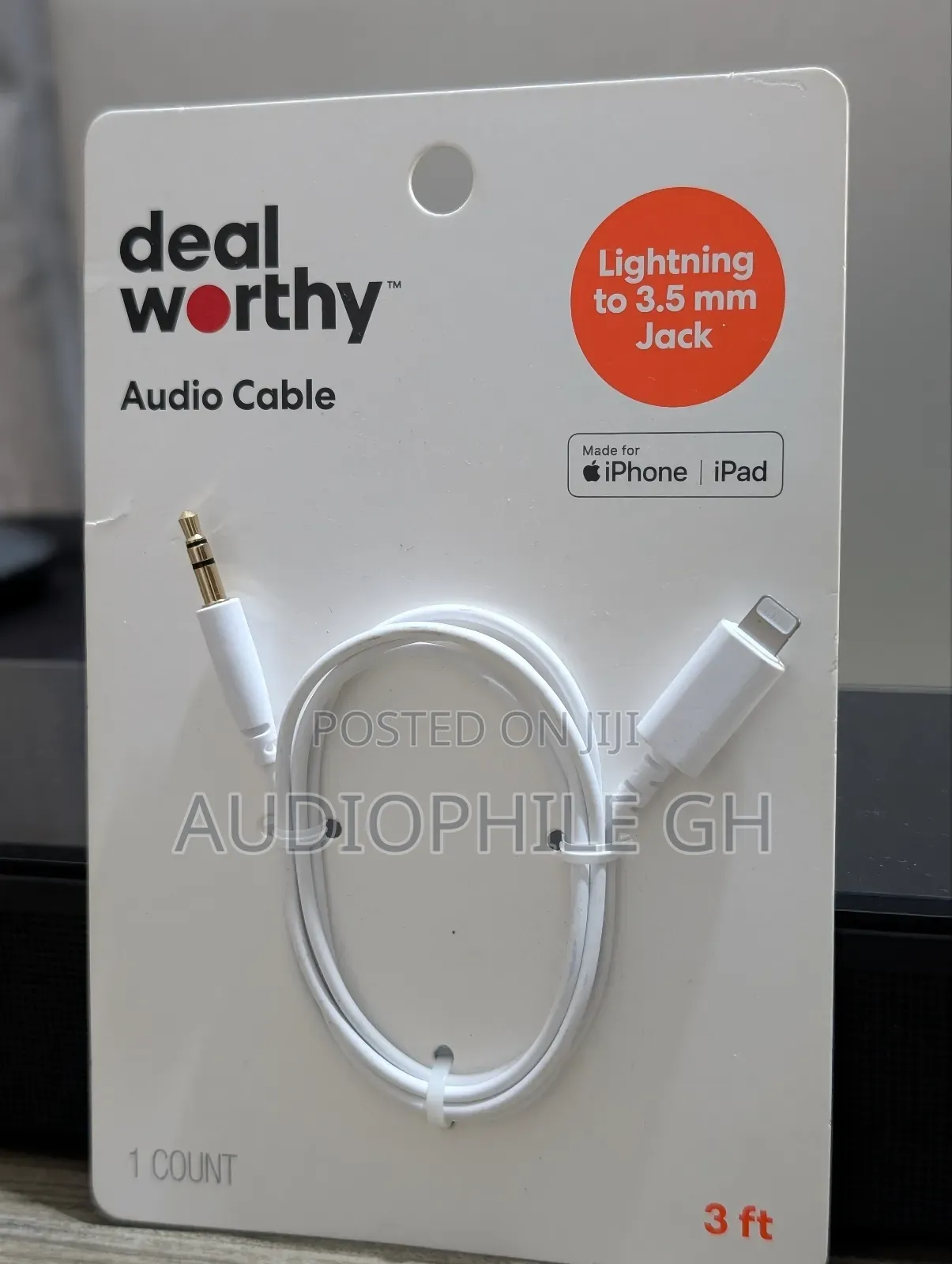 Heyday 3' Ft Lightning to Aux Cable